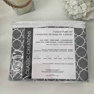 Double 4 pc Microfiber Bedsheets  Set NWT